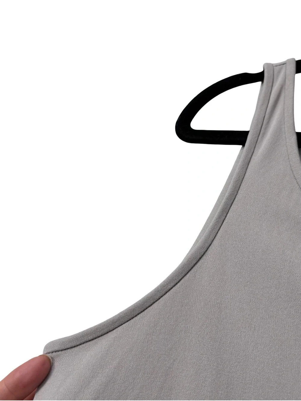 Eileen Fisher sleeveless scoop-neck tank top washable silk jersey  Medium Gray